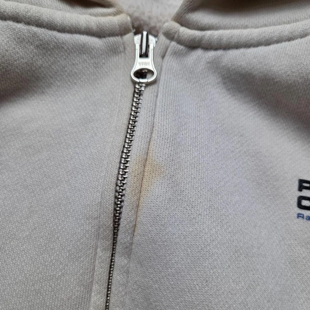 Vintage POLO Ralph Lauren Y2K White Zip Up Logo Hoodies Size XL‎